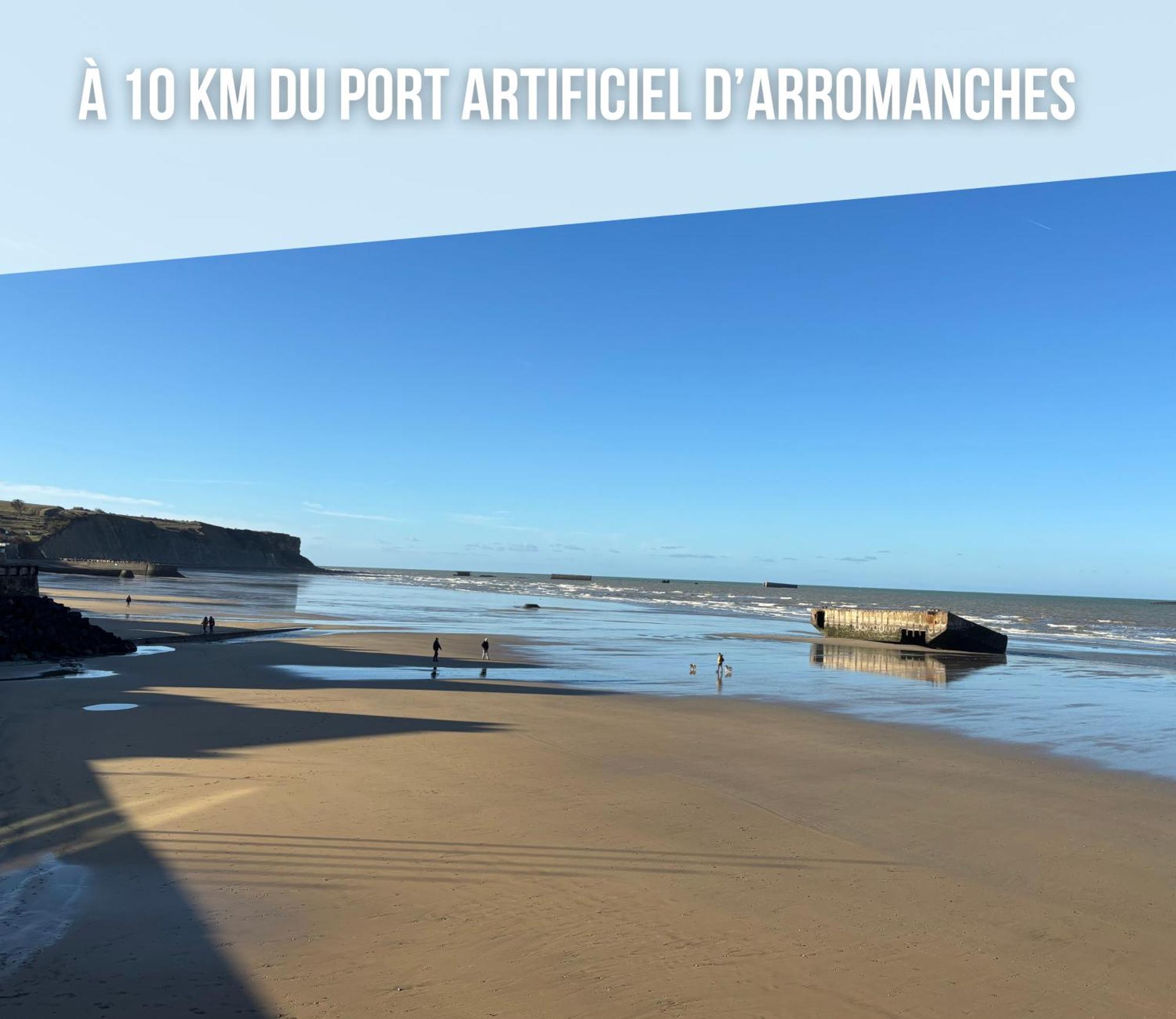 Maison grand jardin pres Port en Bessin et Bayeux, proche plages du débarquement Commes Exterior foto
